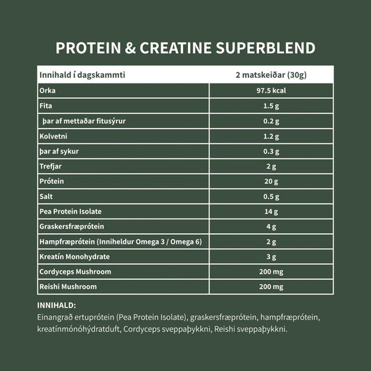 Protein & Creatine Superblend - Plöntuprótein