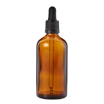 Glerflaska með dropateljara 100 ml