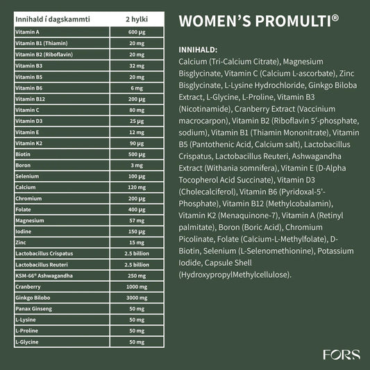 Women's ProMulti® - fjölvítamín fyrir konur
